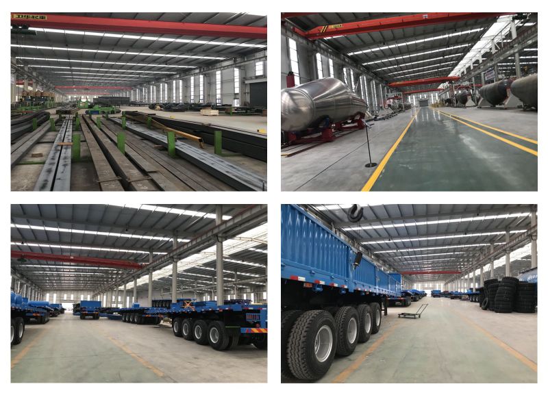 Heavy Payload 40FT 3 Axle Flatbed Container Truck Trailer for General Cargo Transportation