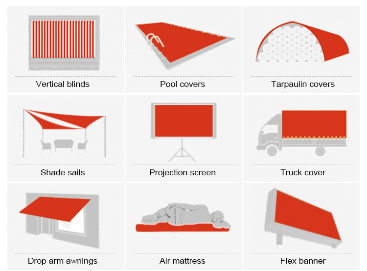 PVC Coated Tarpaulin for Tents, Truck Cover, Carport