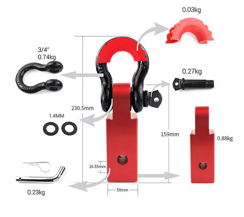 China Forged Aluminum Alloy Hitch Receiver Kits