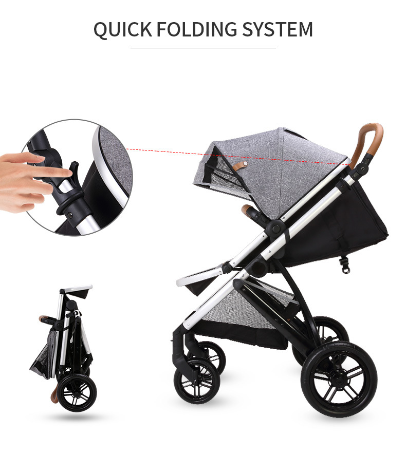 Aluminum Alloy Lightweight Portable Stroller Folding Baby Walker Stroller