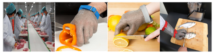 Silicone Rubber Strap Ring Mesh Safety Glove