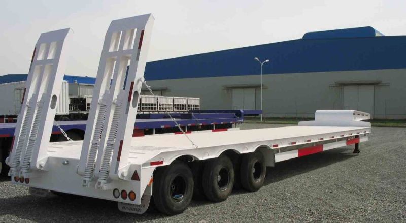 3 Axle 40FT Heavy Duty Logistic Transportation Lowbed Semi Trailer