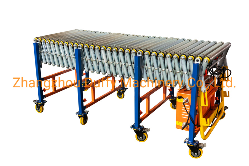 Flexible Steel Roller Conveyor for Loading with Transmission Belt
