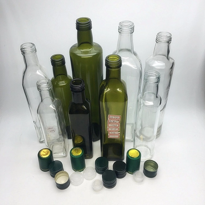 Customization Square Cooking Oil Olive Oil Glass Bottle with Lid