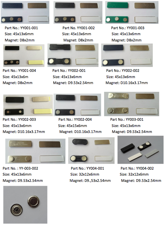 Blank Plastic Cover Magnetic Name Tag Badge with Magnet Backing