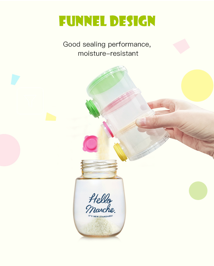 Multifunction Portable Snack Container Milk Powder Packaging Bottle Box