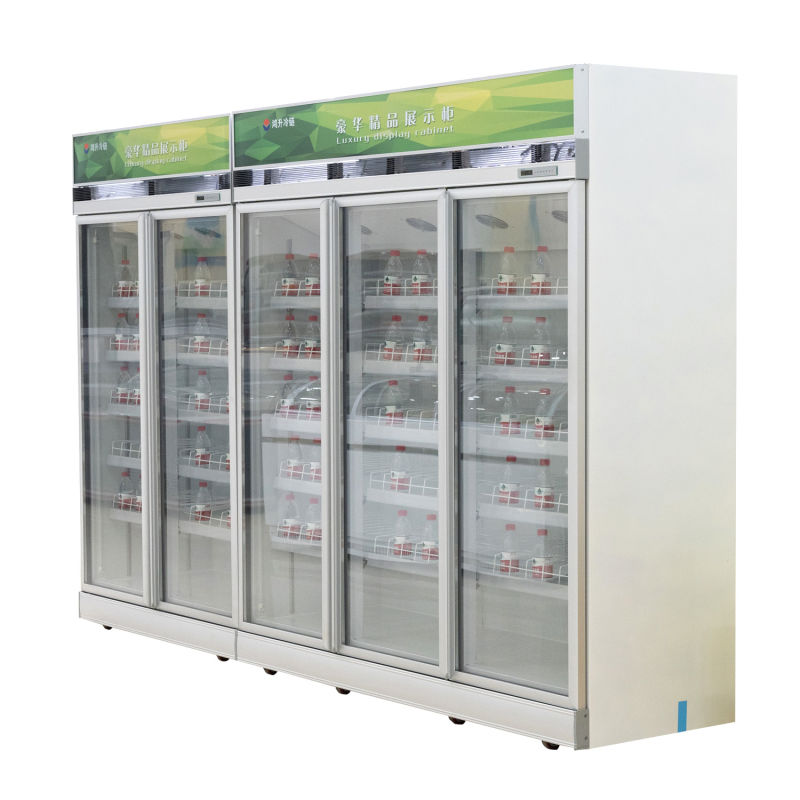 Low-Noise Glass Door Beverage Display Cooling Cabinet for Store