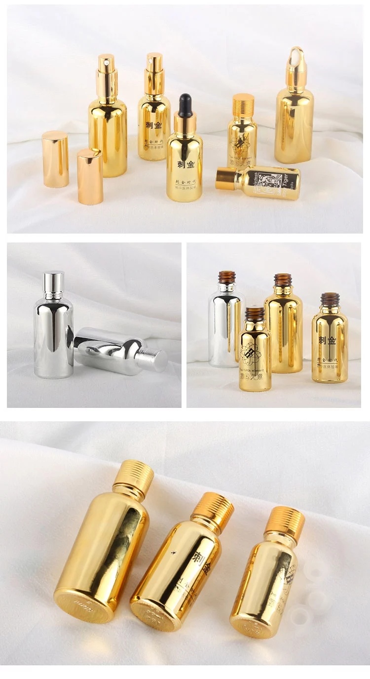 Wholesale Glass Electrochemical Aluminum Bottles Empty Essential Oil Bottle