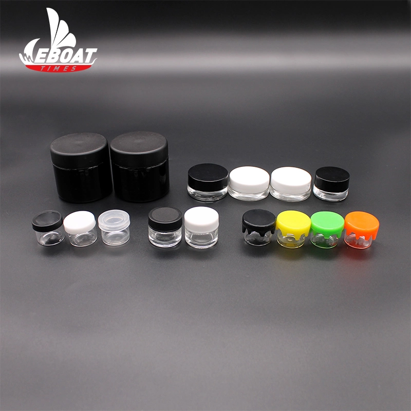 Factory Wholesale Empty Glass Jar 5ml 9ml 60ml Frosted Glass Jar for Cbd Packaging