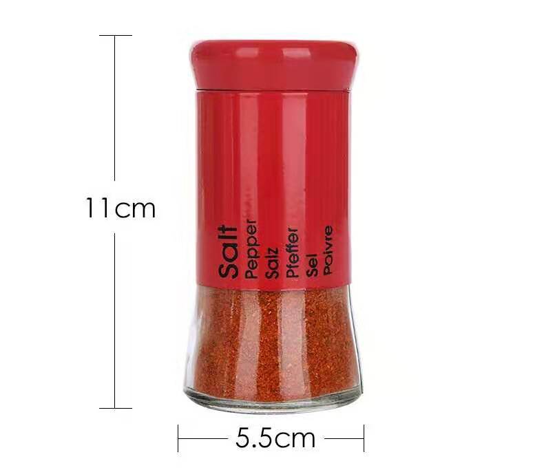 Kitchen Glass Seasoning Bottle Rotating Hole Glass Seasoning Bottle