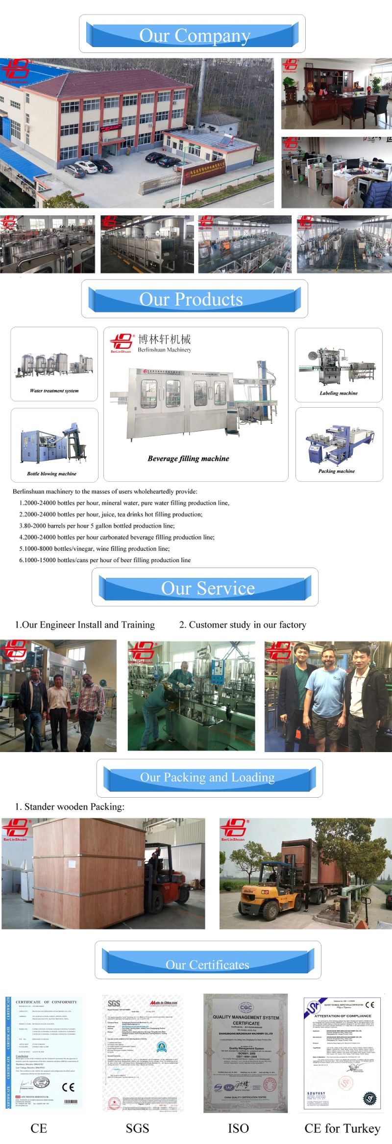 Fully Automatic Galss Bottle Beverage/Wine/Whisky/Brandy Bottling Production Line