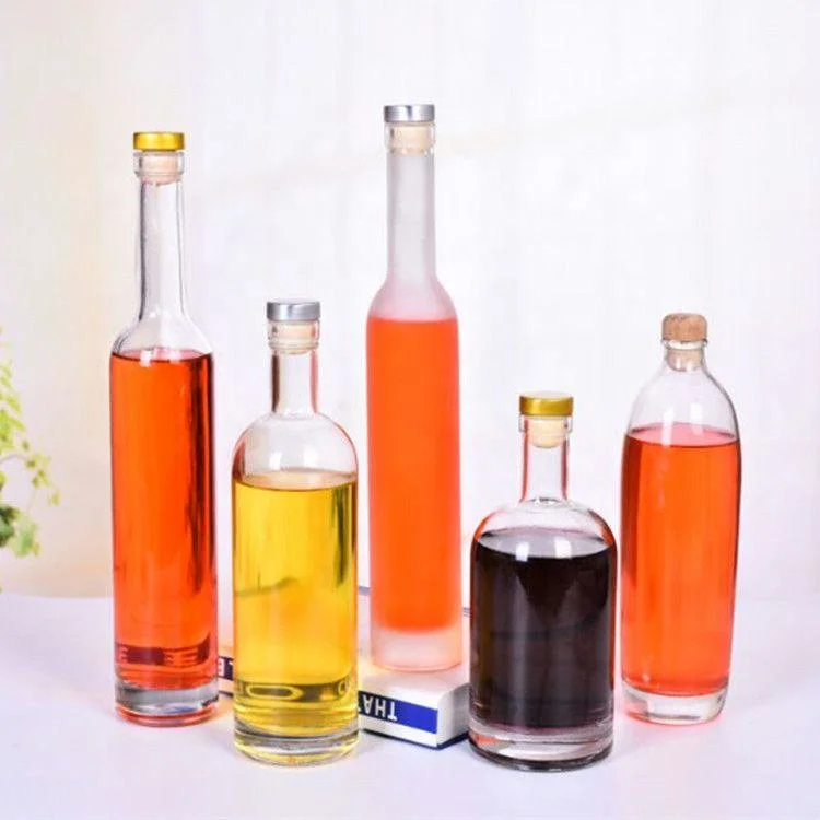 Hot Sale Suppliers Customize Clear Empty Glass Bottle for Olive Oil Glass Bottle