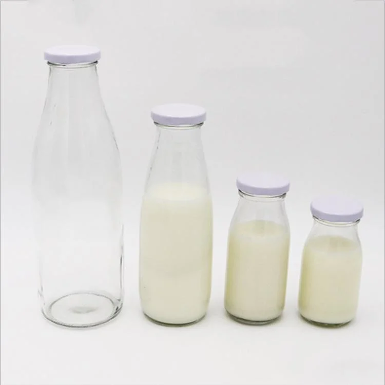 250ml 300ml 500ml 1L Clear Glass Juice Bottle Milk Bottle