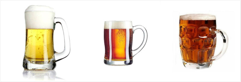 Wholesale Glassware Glass Cups Mug Beer Glass with Handle