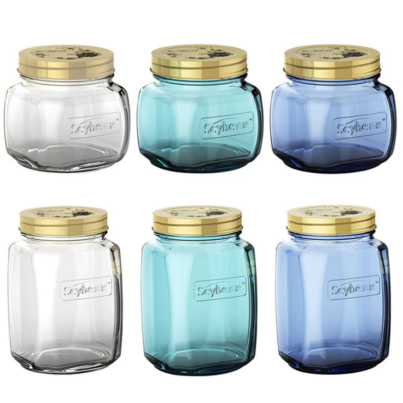 Transparent Round Mason Glass Jars with Cap