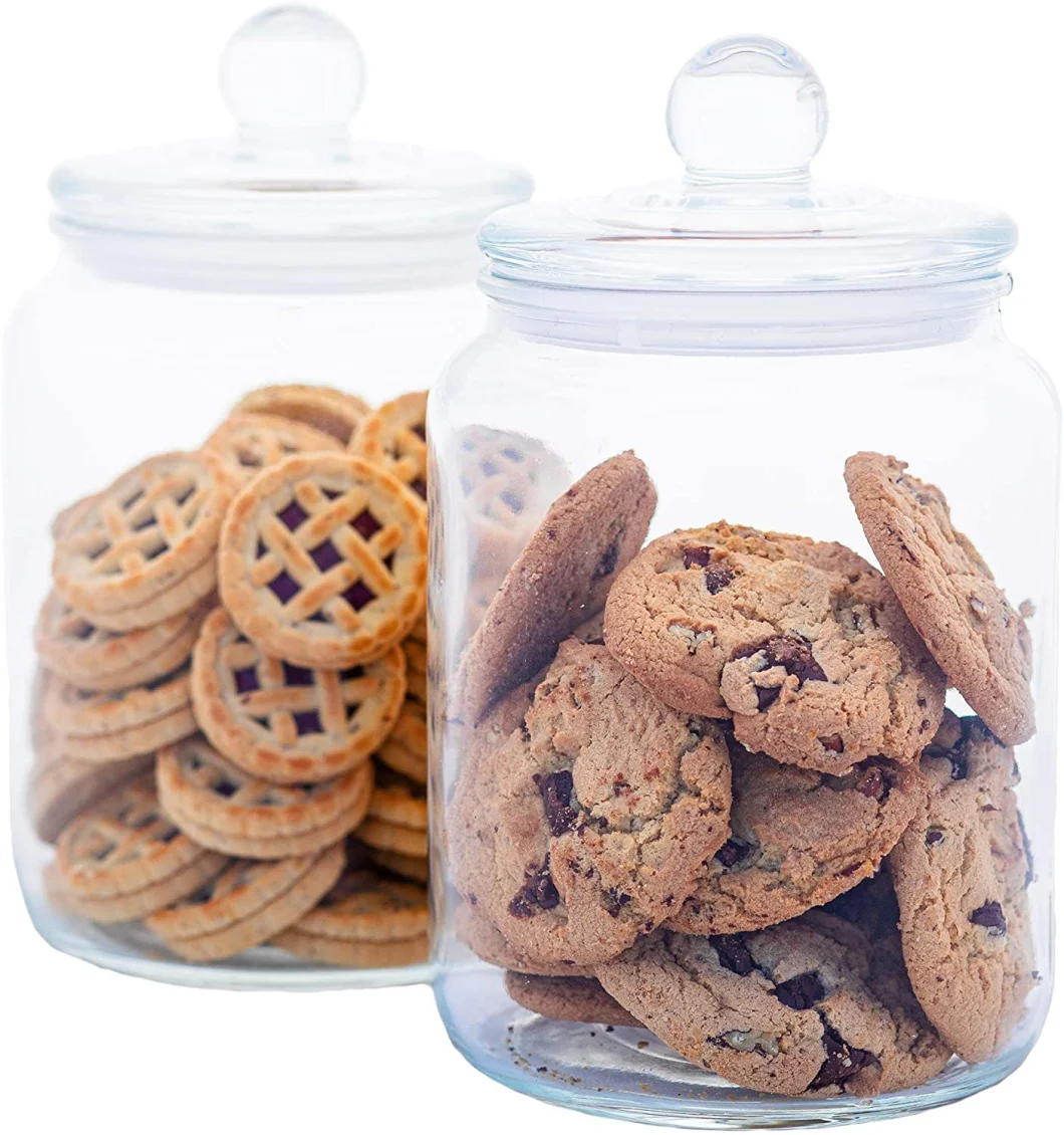 Glass Bottle for Food Storage Airtight Glass Cookie and Candy Jars with Lids