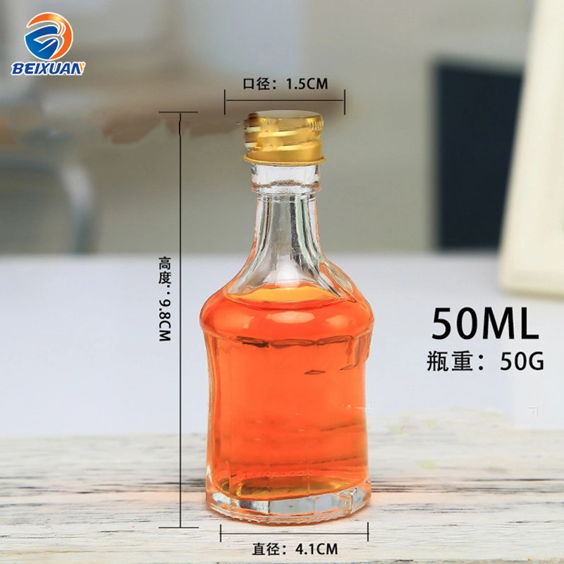 Hot Sale Mini Wine Glass Bottles 20ml Matrass Transparent Round Wine Separate Glass Bottles