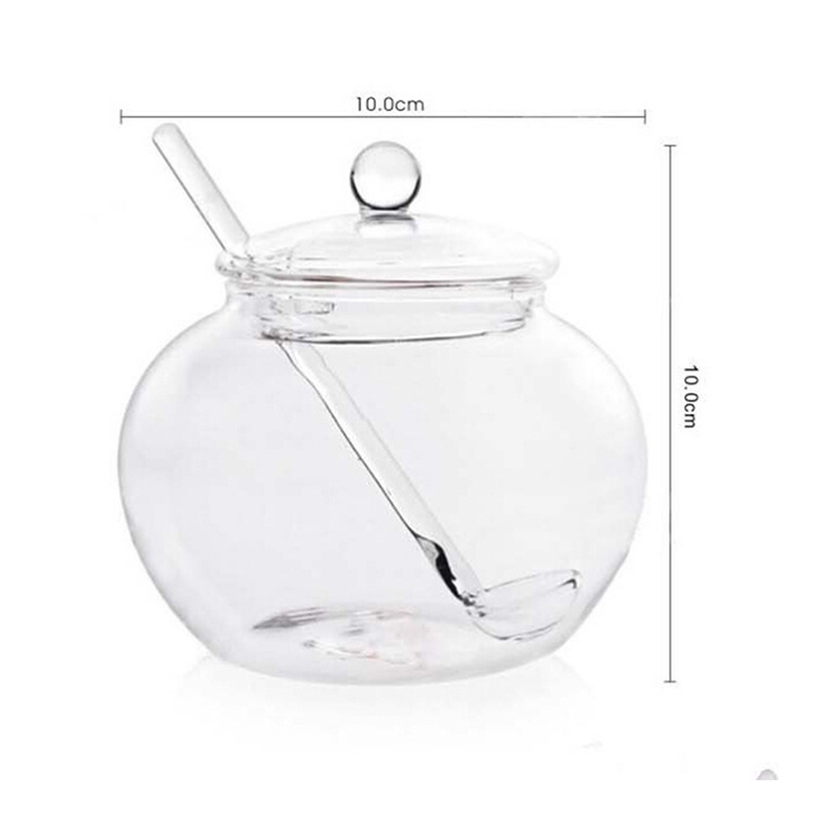 500 Ml Round Jar Food Coffee Powder / Sugar / Candy / Salt Glass Jar,