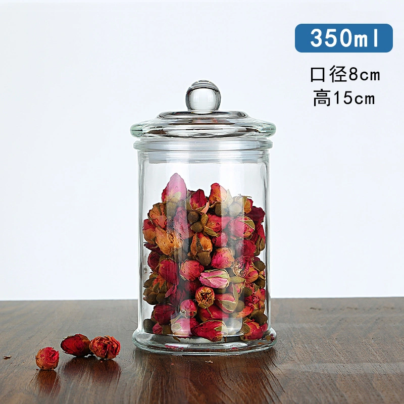 Glass Storage Jars with Clear Glass Lid Glass Food Storage Canister Cookie Jar