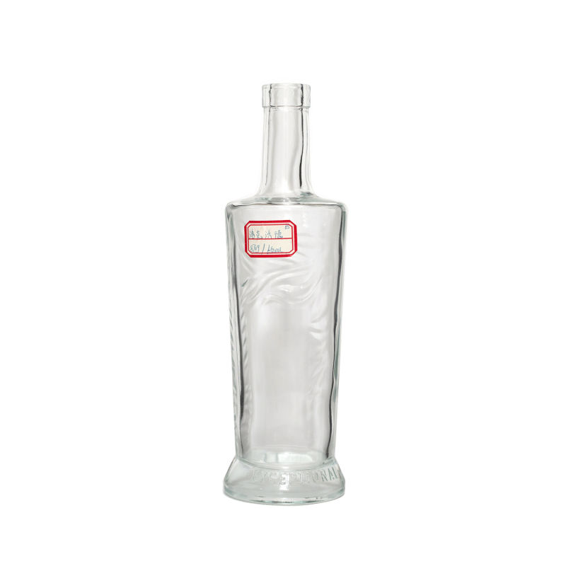 High Quality Slim Clear Glass Bottles with Cork Beverage Bottles Plant