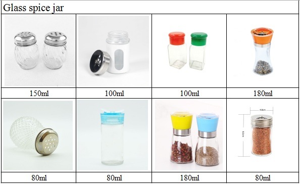 Glass Condiment Bottles Mini Spice Jar Glass Packing Bottles with Lid