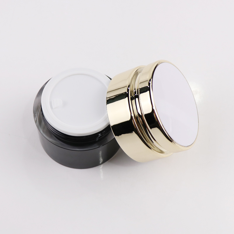 1oz 1.5oz Black Glad Luxury Plastic Cream Jar
