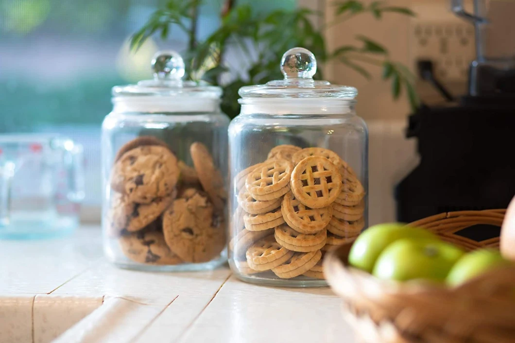 Glass Bottle for Food Storage Airtight Glass Cookie and Candy Jars with Lids