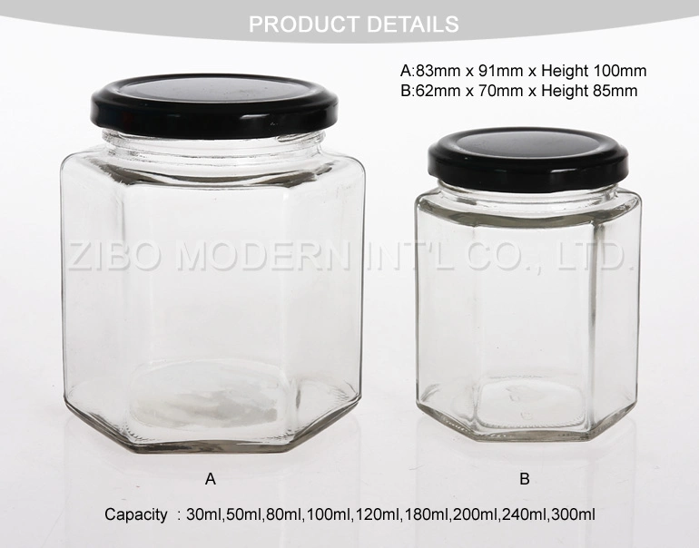 Wholesale Empty Hermetic Food Storage Glass Jar with Lids