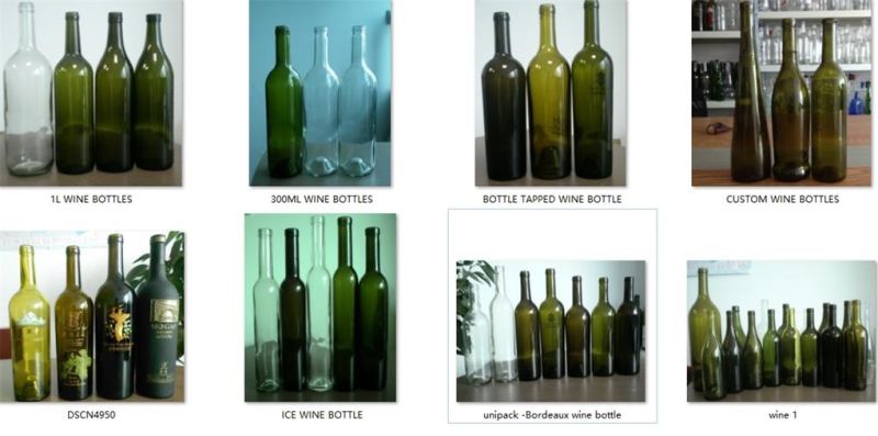 750ml Antique Green Glass Wine Bottle/Bordeaux Wine Bottle/ Burgundy Wine Bottle