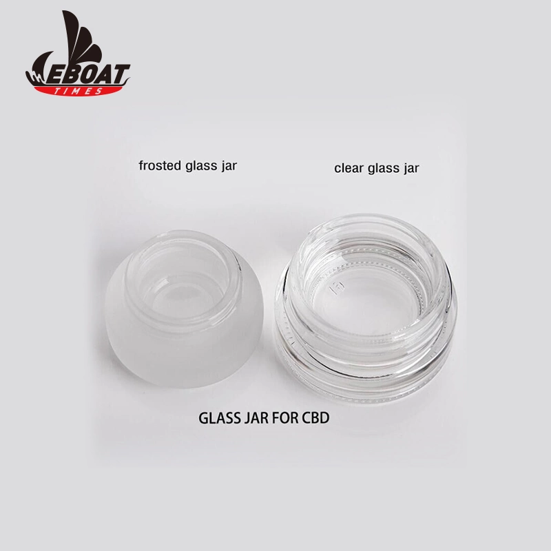 Screw in 60 Ml Glass Jar Empty Cbd Wax Jar High Quality Black Glass Jar