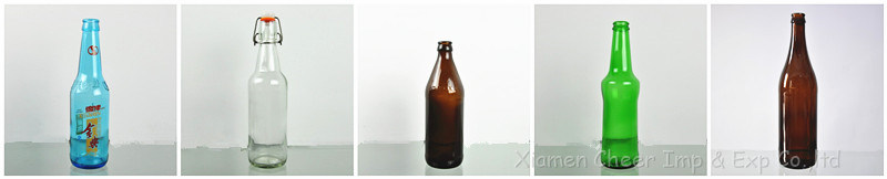 Customized Printing Logo Glass Bottle for Beer and Drink