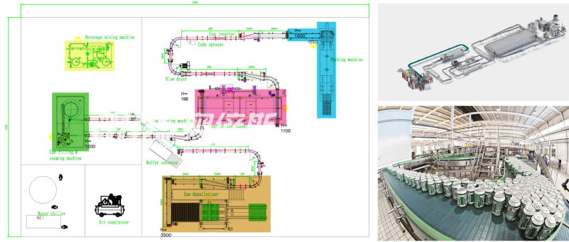 Plastic Tin Can Tea Drinks Filling Packing Machine