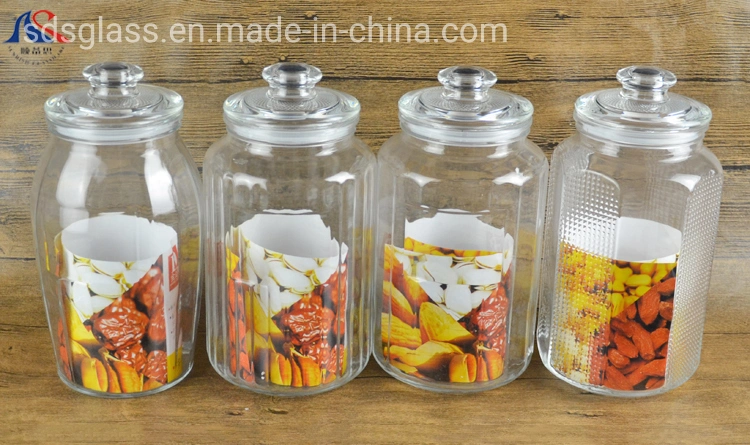 Large Capacity 3000ml Bottle Airtight Storage Glass Jars