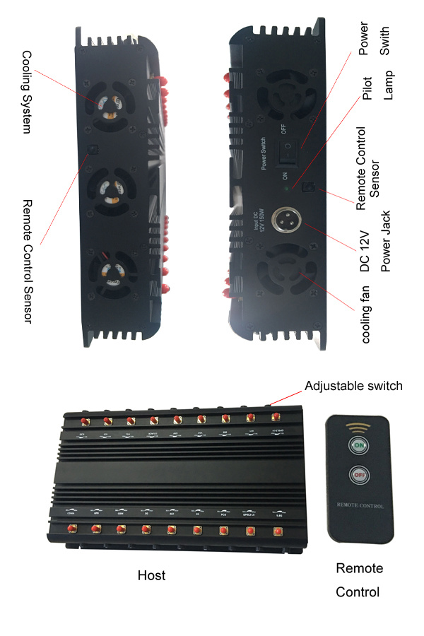 Unique Design Powerfull 18 Bands All-in-One 5g Cell Phone Jammer Blocking All Frequencies