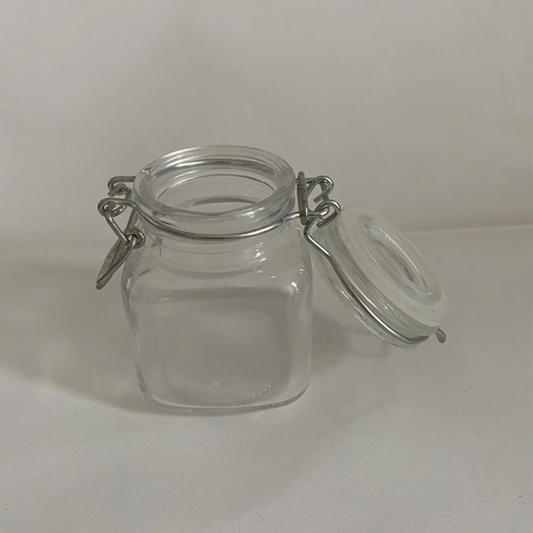 100ml Airtight Glass Jam Jar/Pickle Jar with Stainless Steel Clip