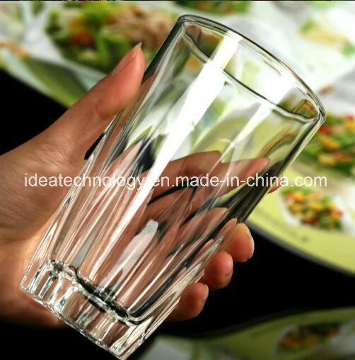 Empty Glass Milk Cup Juice Cup Circular Water Drinking Cup