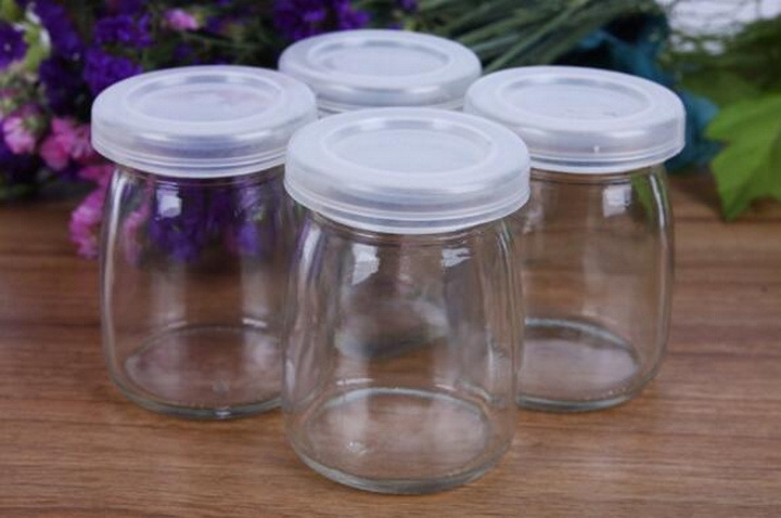 Pudding Glass Bottle with Lid