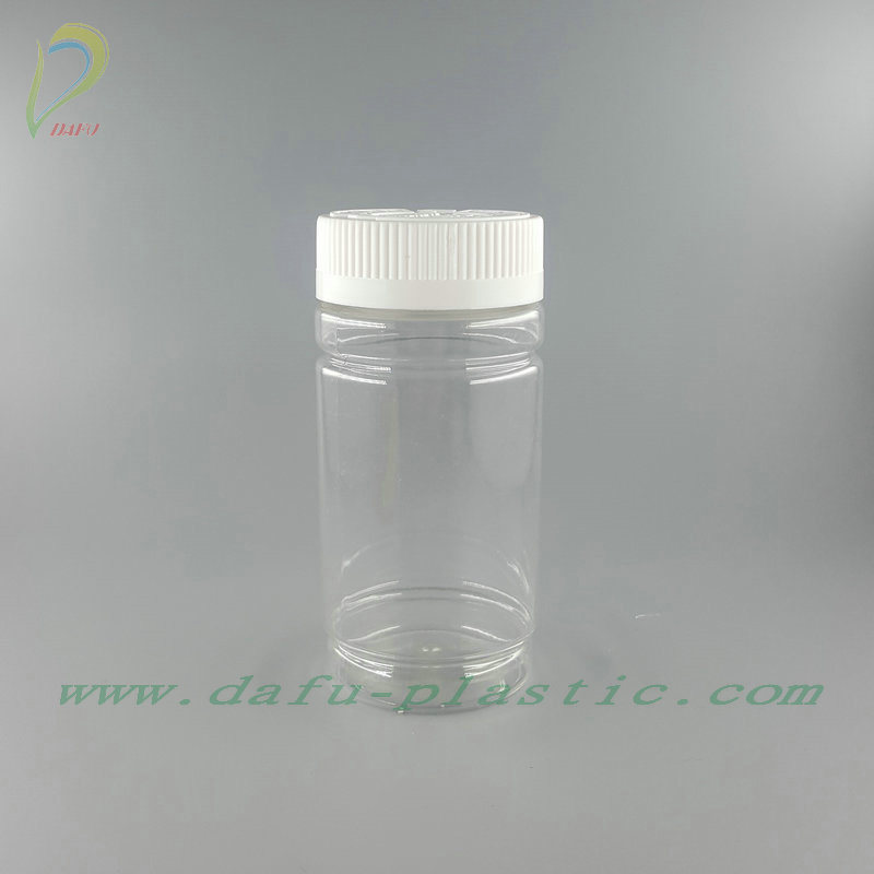 175ml Cylinder Pet Plastic Bottle with Plastic Cap