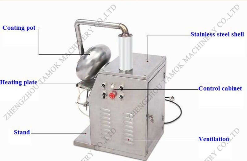 Chocolate Sugar Pill Nut Sugar Seed Small Coating Machine