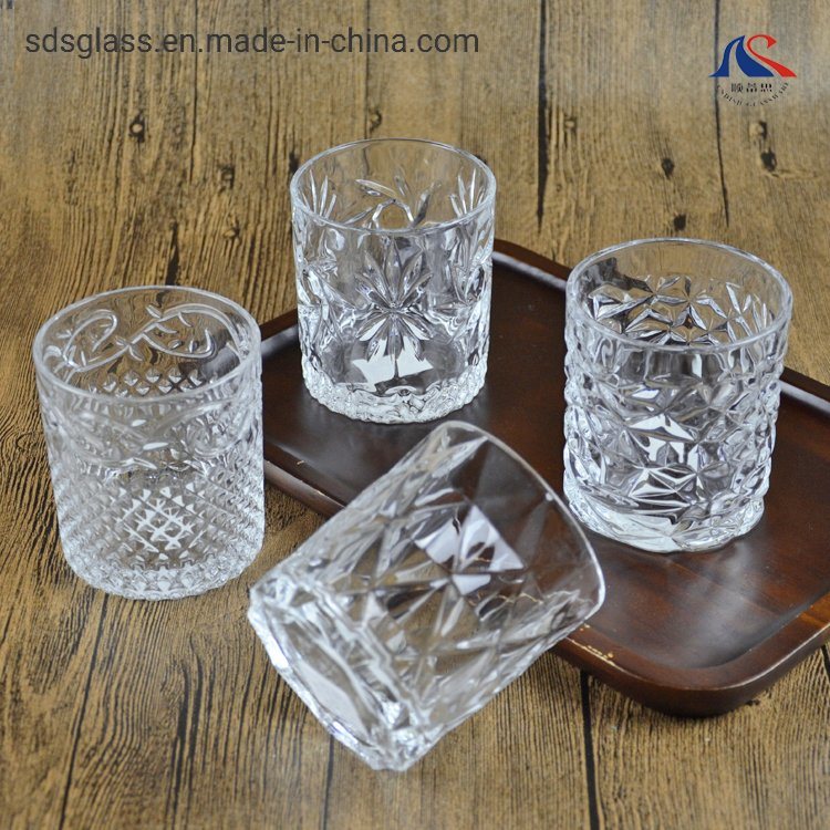 Wholesale Whiskey Glass Beer Glass Clear Engraved Glass Cup