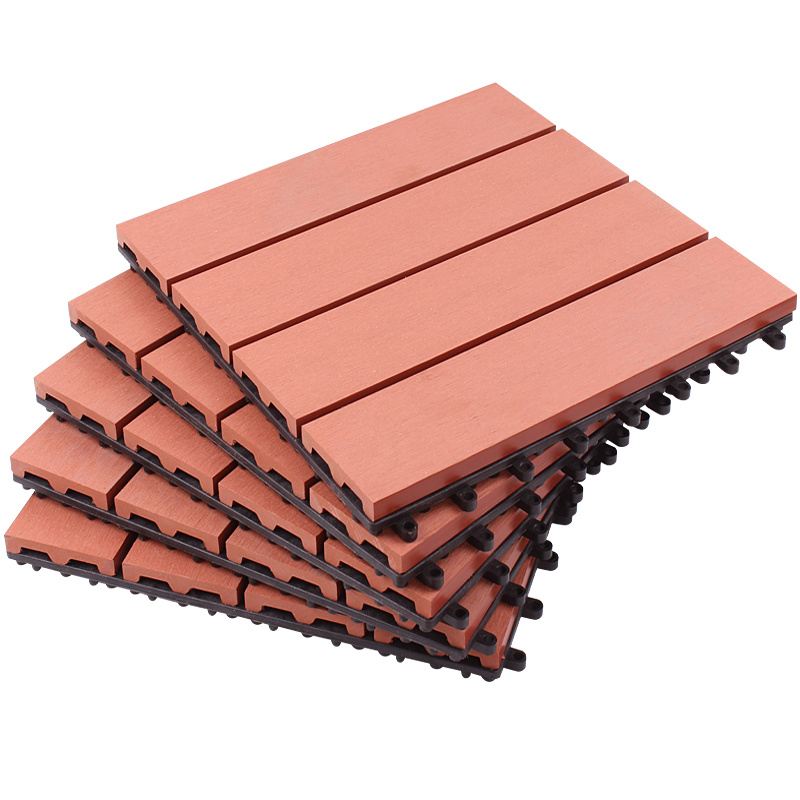 Wholesale DIY Composite Decking WPC Interlocking Flooring Tiles for Indoor Outdoor Garden