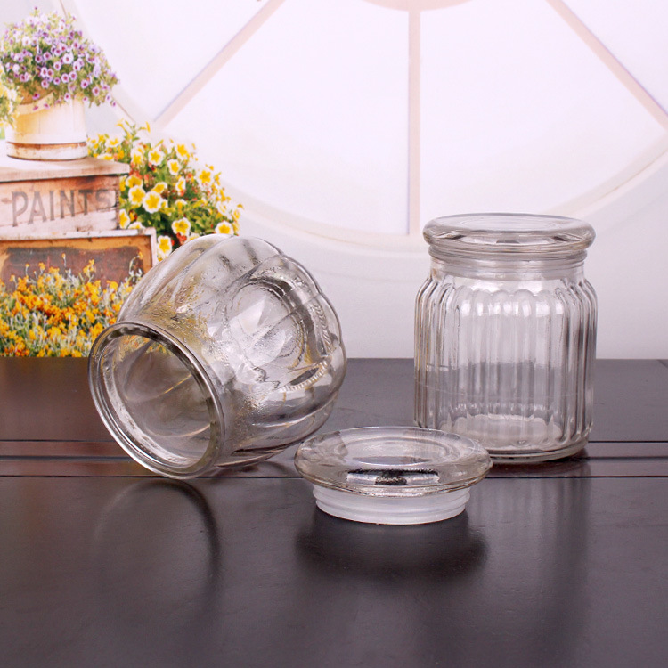 Airtight Glass Candle Jar with Glass Lid