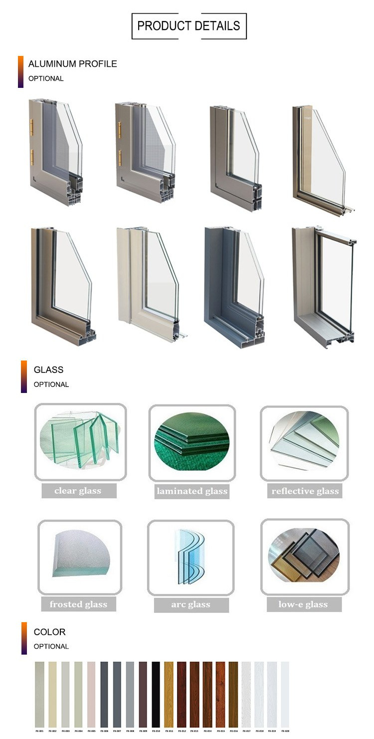 Aluminum Big Tempered Glass Sliding Doors/Glass Door