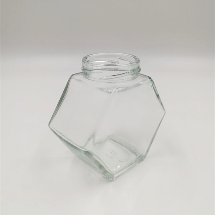 Wholesale Hexagonal Glass Jar for Food Honey Storage