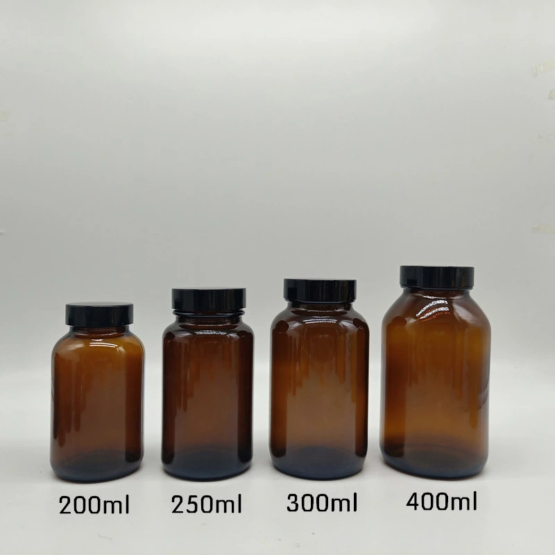 200ml Amber Glass Bottle with Lid