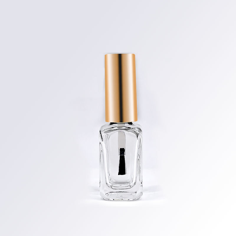 Transparent 10mll Nail Polish Glass Empty Bottle with Cover Brush