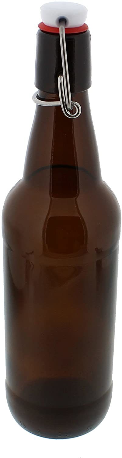 16.9oz Reusable Amber Glass Bottle Glass Beer Bottle for Homebrew