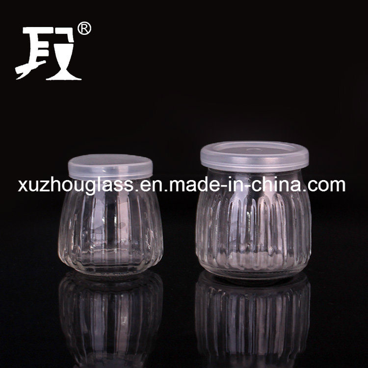 100ml Glass Pudding Bottles with Plastic Lid Cork