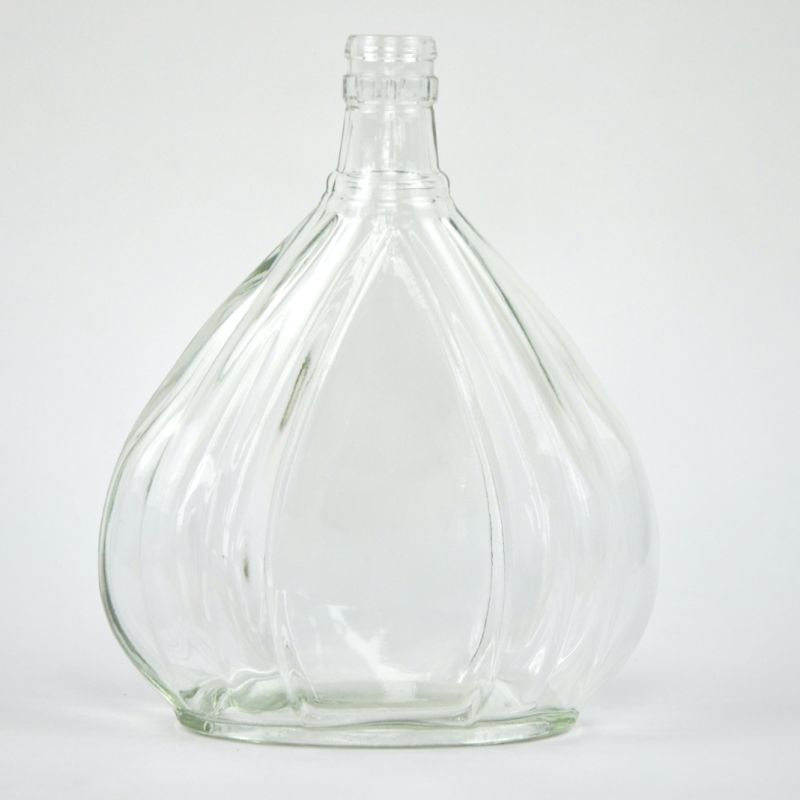 Embossed Glass Bottle / Rubber Stopper Glass Bottle for Distillery