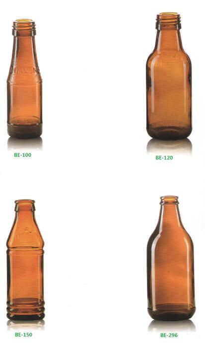 Beverage Glass Bottle with Amber Color